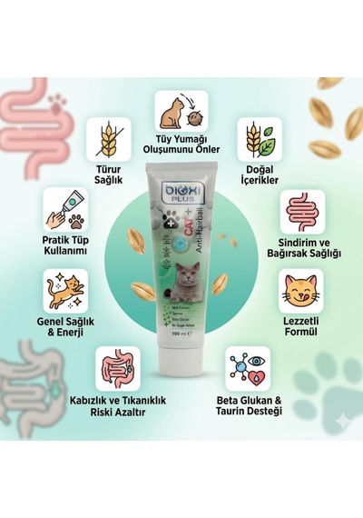 Kedi Maltı, Tüy Yumağı Önleyici, Sindirim Desteği, Anti-hairball, 100 Ml