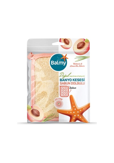 Balmy Doğal Sabun Dolgulu Nektarinli Banyo Kesesi - 2 Adet Tarı