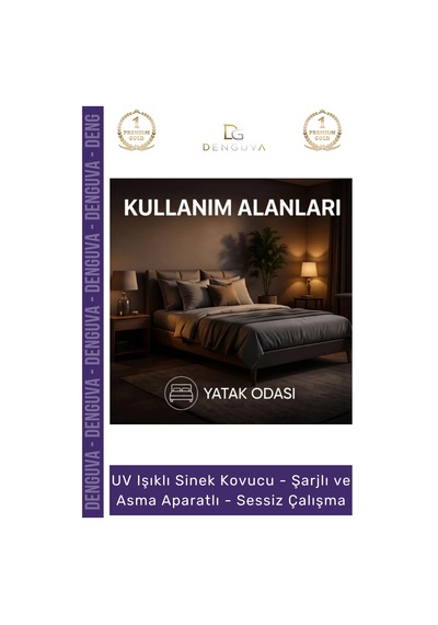Sinekkovucu Mor Işık Şarjlı Kamp Bahçe Profesyonel Sessiz Modern Güçlü Çalışma Uv Işıklı Sinek Kovu
