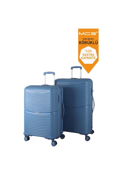 Mçs Polipropilen 2'li Valiz Seti Büyük & Orta V379 Sky Blue