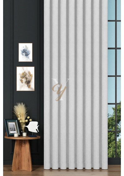 Petek Fon Perde V-1001 Beyaz Beyaz