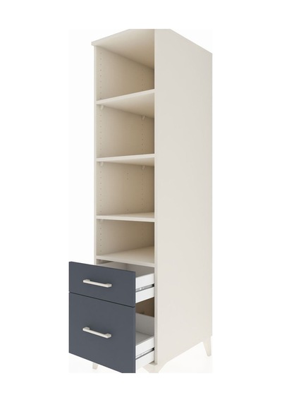 Kronos Dolap 4 Raflı 2 Çekmeceli 44x59x182 Aytaşı-antrasit Aytası