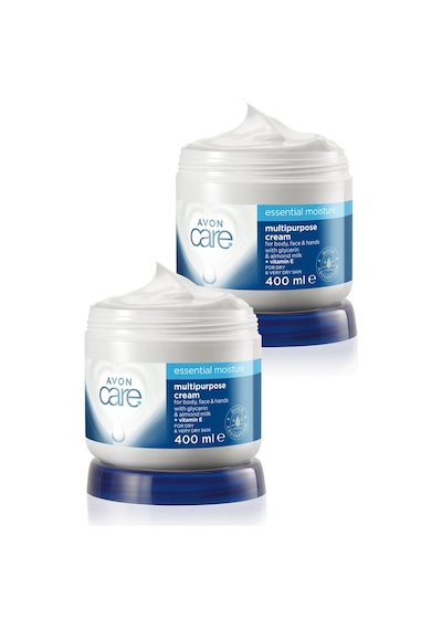 Avon Care Gliserin ve Badem Sütü İçeren Nemlendirici El Yüz ve Vücut Kremi 2 x 400 ML