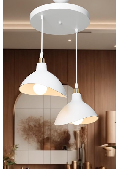 Ag Lightdesign Beyaz Sarkıt Avize Yatak Odası Salon Mutfak Koridor Lamba 22 Agnm45 Sku: Zeus8690010155320 Diğer