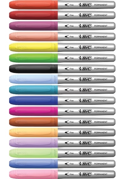 Bic Intensity Permanent Markör 12 Renk Çok Renkli