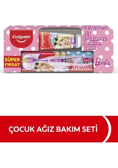 Colgate Barbie Meyve Aromalı Çocuk Diş Macunu 75 ML + Diş Fırçası