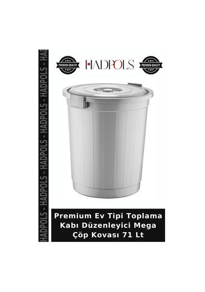 Premium Ev Tipi Toplama Kabı Düzenleyici Mega Çöp Kovası 71 Lt