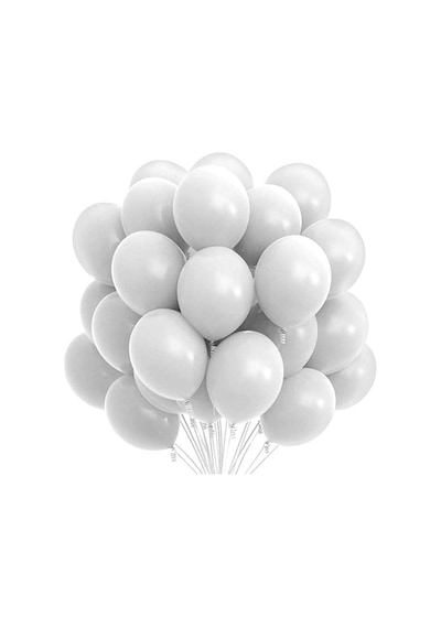 Pastel Balon Beyaz 50 Adet BEYAZ
