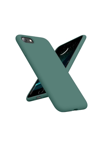 Apple İphone 8 Uyumlu Silikon Kılıf - Pastel Renk Tonu Kamera Korumalı Esnek Kapak - Yeşil