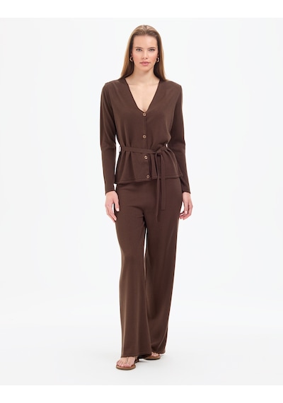 Pierre Cardin Kadın Kahverengi Pantolon Triko 50324029-vr029