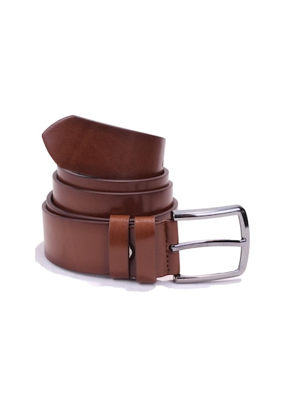 Dagoster Dmk26-355 Kahve 4 Cm Suni Deri Erkek Kemer Kahve