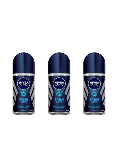 Nivea Men Fresh Active Erkek Roll-On Deodorant 50 ML x 3