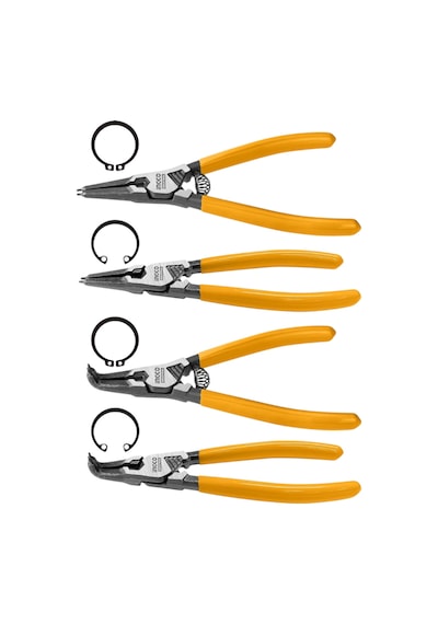 Ingco Hccps26180 180mm 4'lü Çantalı Segman Pensesi Seti Düz:iç/dış-eğri:iç/dış