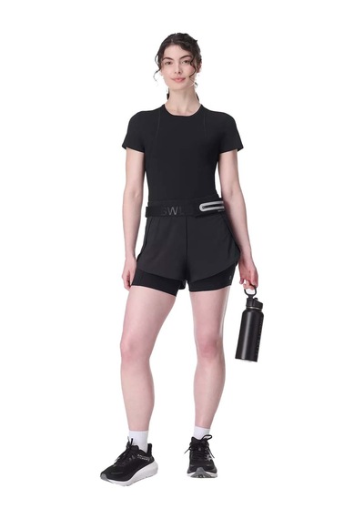 Sweaty Betty Sweaty Betty New Mid Price Point Running Shirt Kadın Koşu Tişört Blk SIYAH