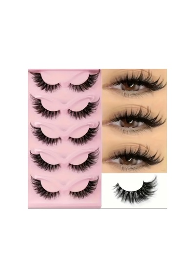 5 Çift Mega Hacimli Cat Eye Takma Kirpik Seti