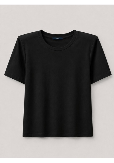 Xint Siyah Regular Fit Bisiklet Yaka Pamuk Tişört 602269