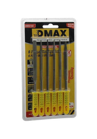 Dmax 4160 Mini Çelik Eğe Seti 6 Adet Düz - Yuvarlak - Yarı Dairesel - Kare - Üçgen