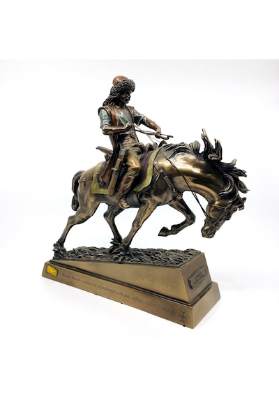 Veronese Metehan Atlı Bronz Renk Koleksiyon Figür 30cm