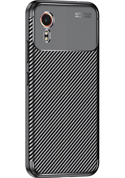 Adige Samsung Galaxy Uyumlu Xcover7 Kılıf Negro Karbon Desen Silikon