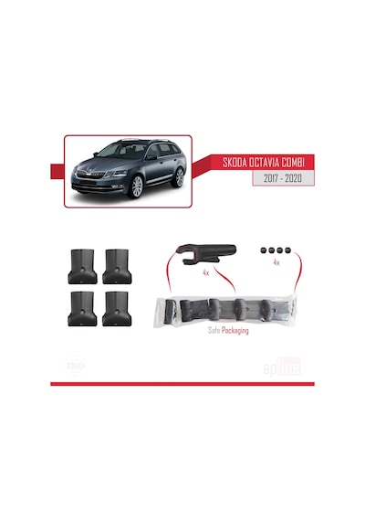 Skoda Octavia Combı 2017-2020 Arası Fly Model Ara Atkı Tavan Barı