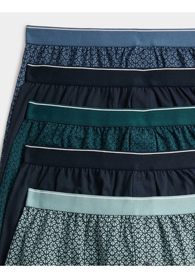 Marks & Spencer 5'li Geometrik Desenli Boxer Seti T14008383f Mavi Marks & Spencer 5'li Geometrik Desenli Boxer Seti T14008383f Mavi