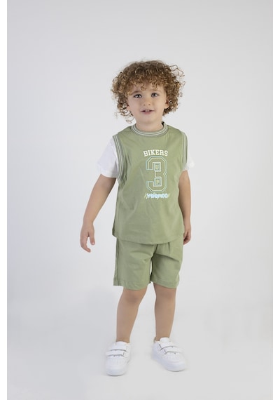 Harika Kids Erkek Çocuk Bikers Baskılı Kısa Kollu Şortlu Alt Üst Takım 001