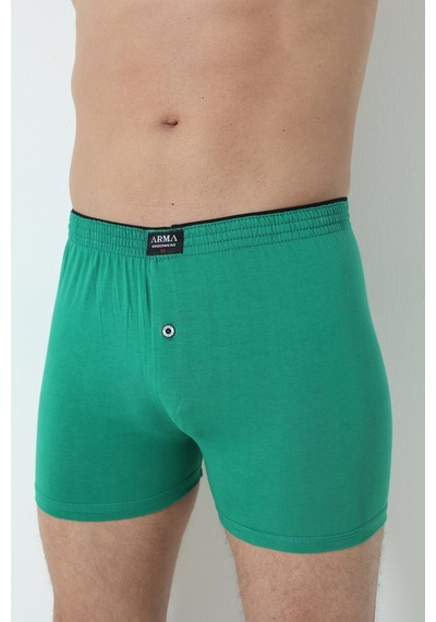 Arma Yıldız 6'lı Paket Yeşil Erkek Penye Havlu Bel Boxer %100 Pamuk-yeşil Yeşil