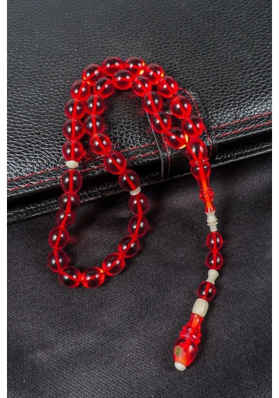 Tesbihkenti Mehmet Sancaktar Imzalı Şenap Model Kırmızı Renk Ateş Kehribar Te
