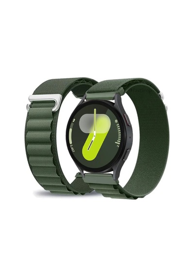Samsung Uyumlu Galaxy Watch 6 4 5 7 Fe 40 42 44 46mm Alpine Loop Kumaş Kancalı Kordon