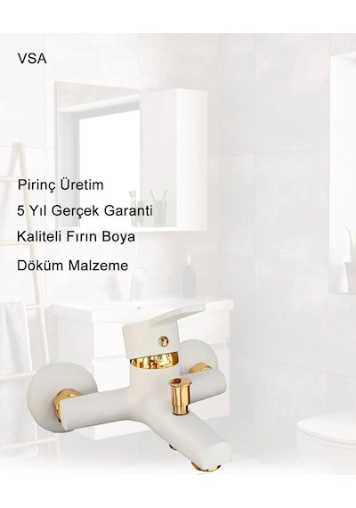 Altın Robot Yağmurlama Tepe Duş Banyo Lavabo Batarya Musluk Seti Yeni Nesil Duş Altın