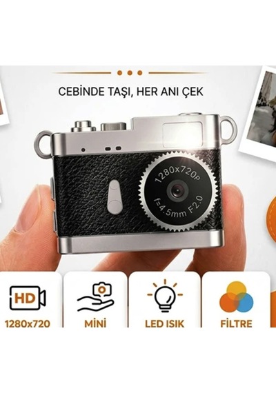 Retro Mibi 1080p Aksiyon Kamera Fotoğraf Makinası Flaşlı Yüksek Kaliteli Mini Kamera