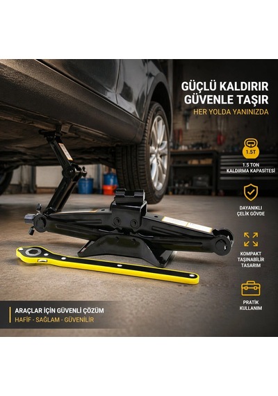 1.5 Ton - Cırcır Kollu Kriko Bx40