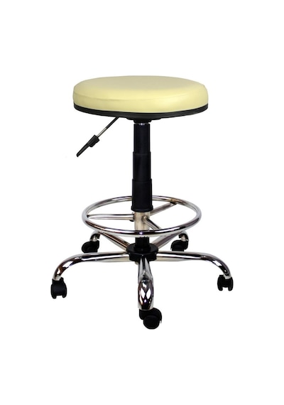 Bürocci Metal Ayaklı Yüksek Tabure-Krem-2999T0115