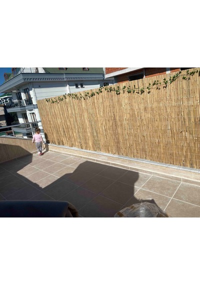 90 Cm X 7 Metre Kamış Hasır Çit - Balkon Demiri Örtüsü Ve Rüzgar Kesici Tam Ölçü