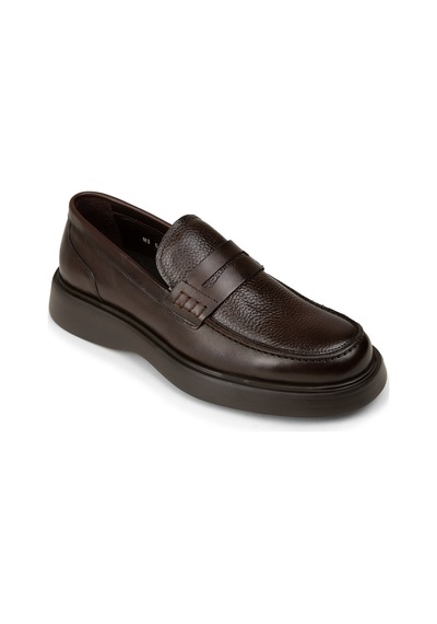 Deery Erkek Kahverengi Hakiki Deri Loafer Ayakkabı - F6683mkhvp01 Kahverengi