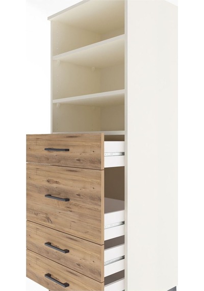 Hyperion Dolap 3 Raflı 4 Çekmeceli 60x44x163 Aytaşı-çam Aytaşı
