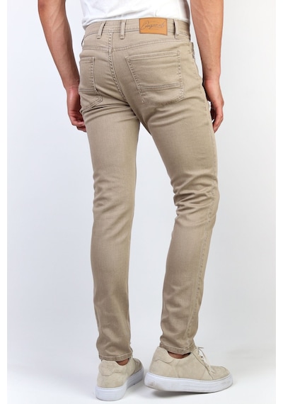 HLT Jeans Erkek Bej Slim Fit Esnek Likralı Jean Kot Pantolon Bej