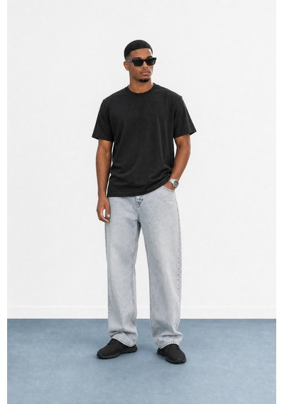 Respire Erkek Washed Baggy Pantolon Buz Mavi Buz Mavisi