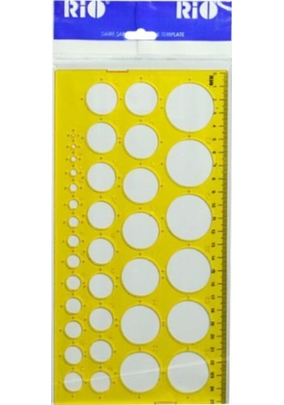 Daire Şablonlu Cetvel 1-36 Mm Turuncu