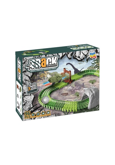 Dinozor Temalı Hareketli Raylar Dinozor Araçlı 96 Parça