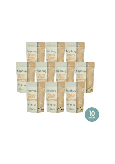 10'lu Paket Freeze Dried Muz - Dondurularak Kurutulmuş Muz 30g X 10 1 Adet