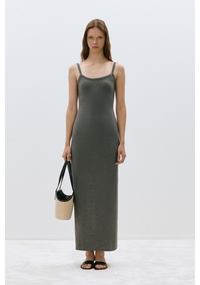Suud Collection Füme Rae Askılı Basic Elbise