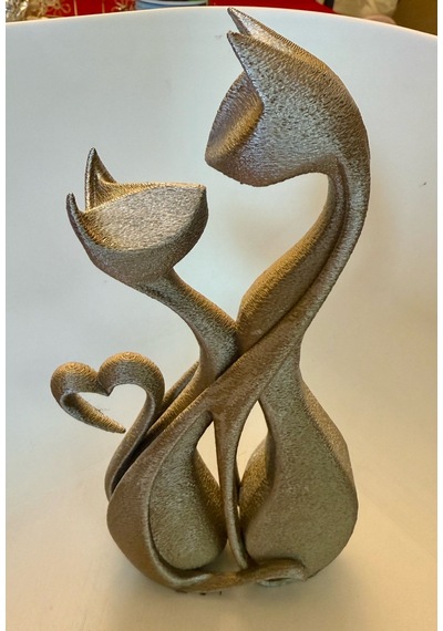 Hediyelik Kedi Figürü 15 Cm Doğal Malzemeli Modern Masaüstü Dekoru 15cm