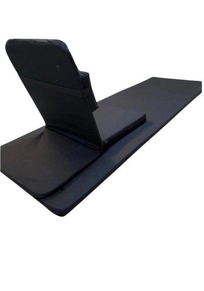 Backjack Meditasyon Sandalyesi Destekli Yer Minderi + 60x180 Kumaş Mat - Backjack 3xl Siyah