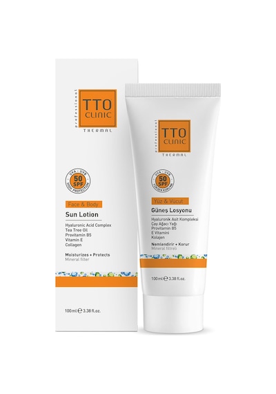 Tto Clinic Akneli ve Rozalı Ciltler için Çay Ağacı Yağlı Güneş Losyonu SPF50 100 ML