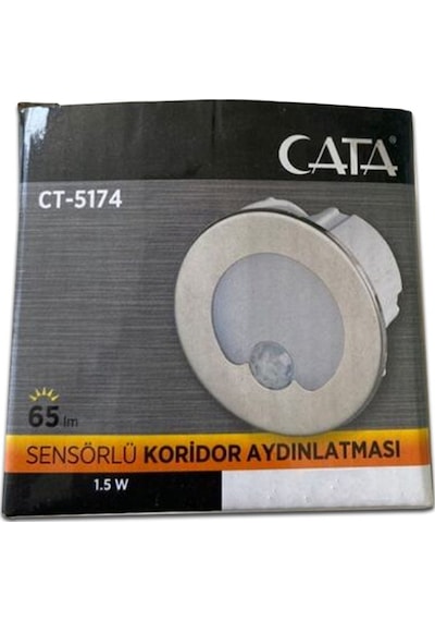 Cata Ct-5174 1.5W Koridor Led Armatür Sensörlü 6400K Beyaz