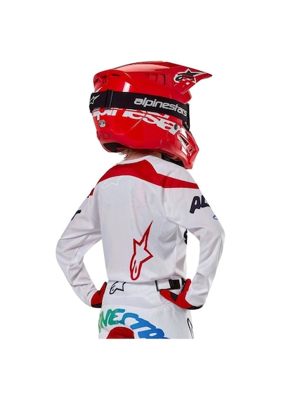 Alpinestars Youth Racer Hana Genç Kros Motosiklet Jersey Kırmızı Beyaz