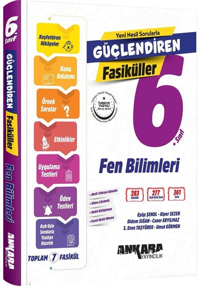 Ankara 2026 6. Sınıf Fen Bilimleri Güçlendiren Fasikül Set Güncel Müfredat