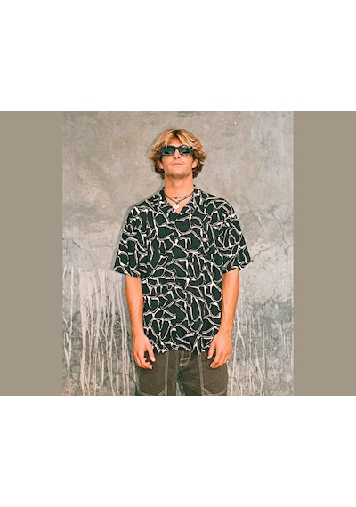 Quiksilver Mercury Chrome Ss Shirt Erkek Günlük Gömlek Eqywt04626-blmc Siyah Siyah