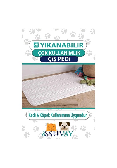 Kedi Köpek Çiş Pedi 75x105 / Sıvı Geçirmez Yıkanabilir Emici / Hasta Alezi / 4 Ebat 75x105